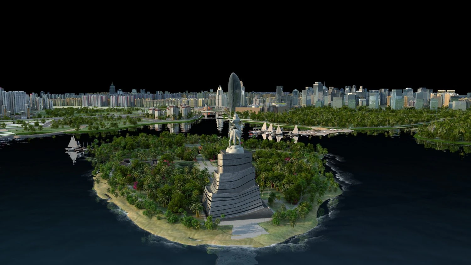Island 3D Model .c4d .max .obj .3ds .fbx .stl .blend 
