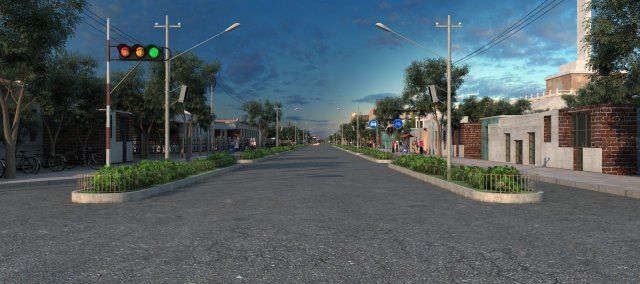 City buildings 3D Модель .c4d .max .obj .3ds .fbx .stl .blend 