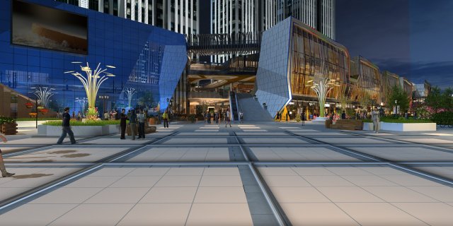 Commercial building 3D Model .c4d .max .obj .3ds .fbx .stl .blend 