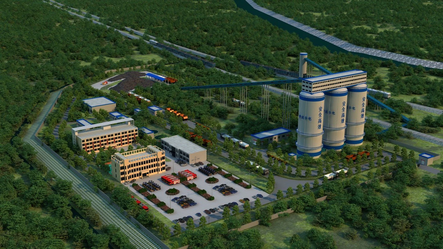 Chemical plant 3D Model .c4d .max .obj .3ds .fbx .stl .blend