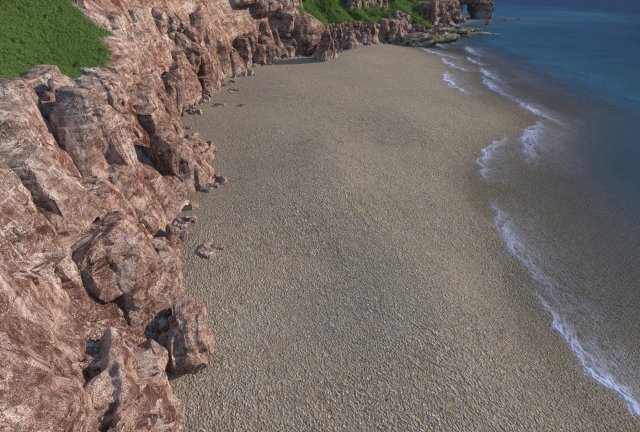 Beach 3D Model .c4d .max .obj .3ds .fbx .stl .blend