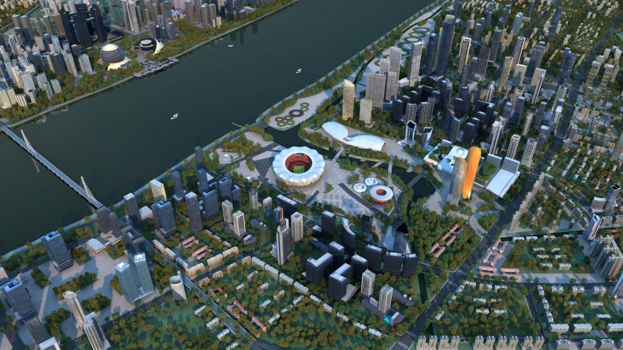 City buildings 3D Model .c4d .max .obj .3ds .fbx .stl .blend 