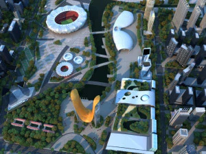 City buildings 3D Model