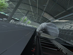 High-speed railway station 3D Model