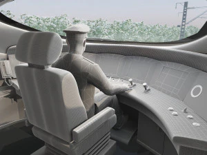 Train cab 3D Model