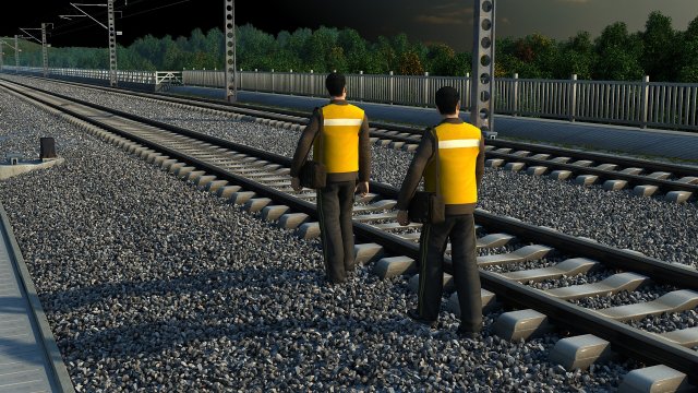 Railway 3D Model .c4d .max .obj .3ds .fbx .stl .blend 