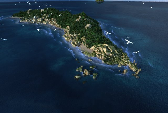 Island 3D Model .c4d .max .obj .3ds .fbx .stl .blend