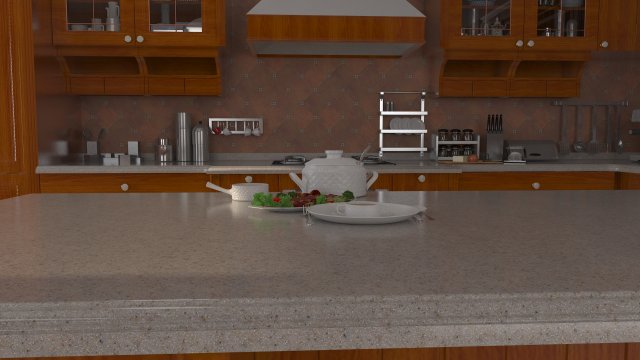 Kitchen 3D Model .c4d .max .obj .3ds .fbx .stl .blend 