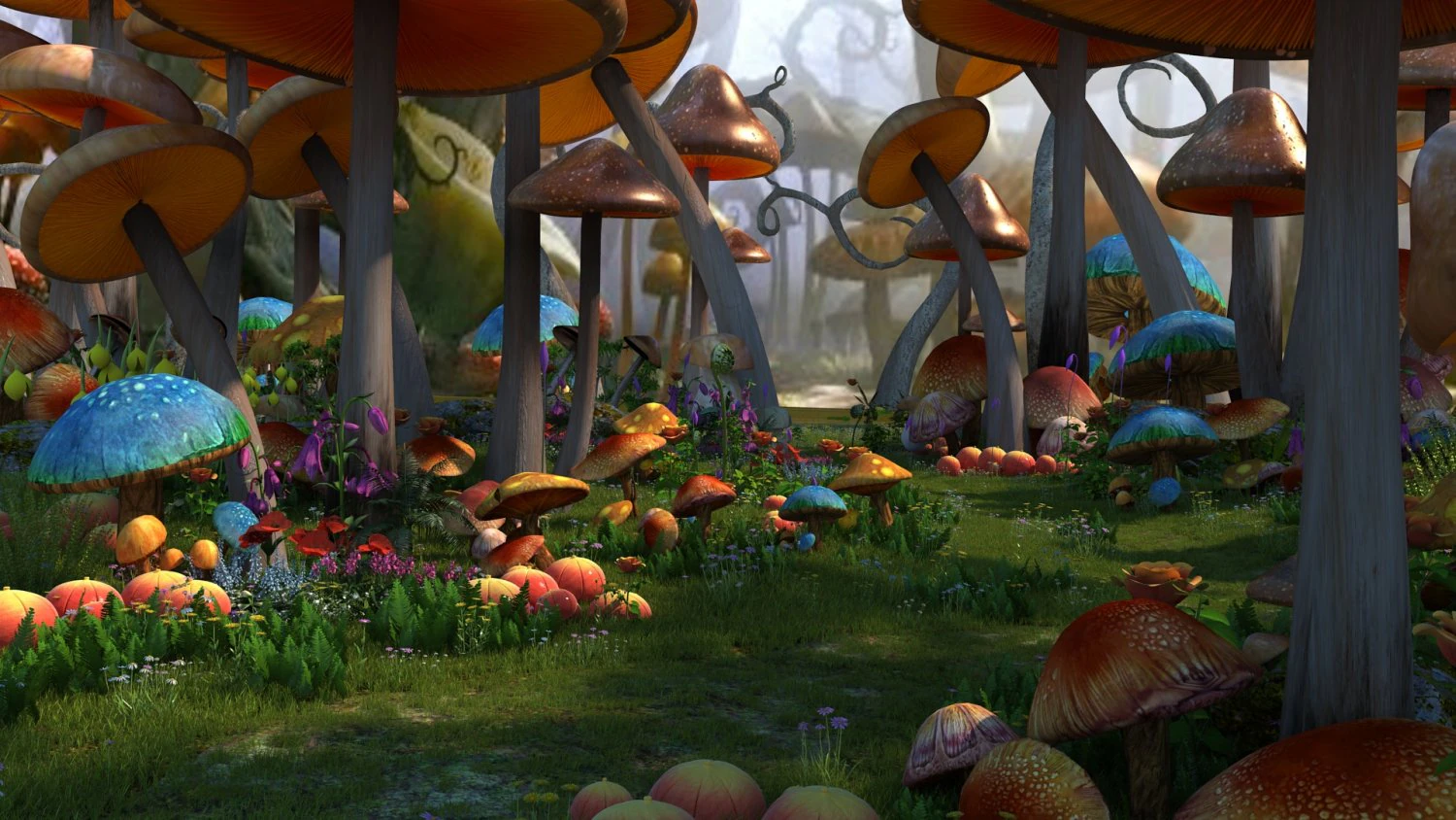 Mushroom World 3D Model .c4d .max .obj .3ds .fbx .stl .blend