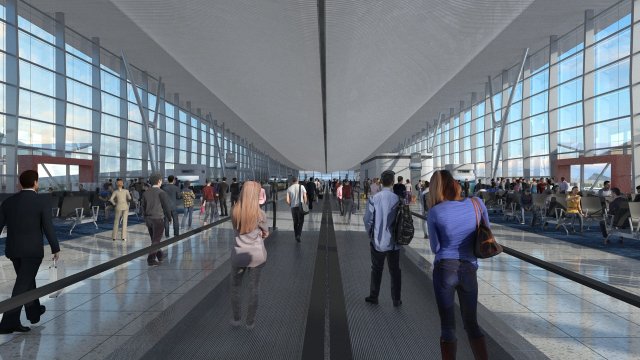 Departure gate 3D Модель .c4d .max .obj .3ds .fbx .stl .blend