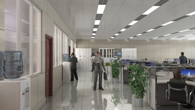 Office 3D Model .c4d .max .obj .3ds .fbx .stl .blend 