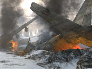 Aircraft crash 3D Model