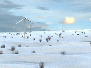 Wind turbine 3D 模型