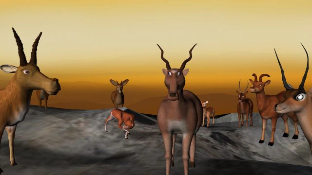 Стадо оленів 3D Модель .c4d .max .obj .3ds .fbx .stl .blend 