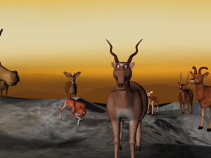Deer herd 3Dモデル