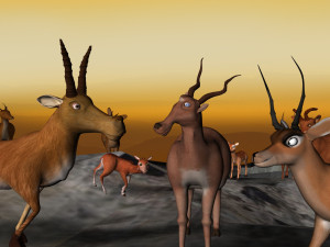 Deer herd 3Dモデル