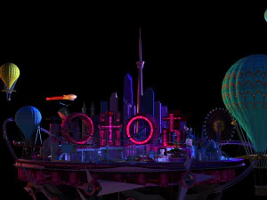 뮤직 시티 3D 모델