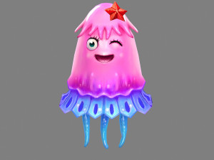 Cartoon jellyfish 3D 모델
