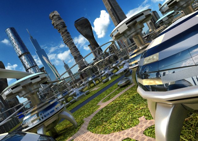 Download Future City 3D Model