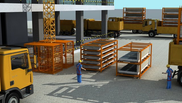 Construction site Modèle 3D .c4d .max .obj .3ds .fbx .stl .blend 