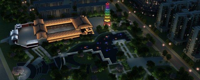 Ancient night view 3D Model .c4d .max .obj .3ds .fbx .stl .blend 