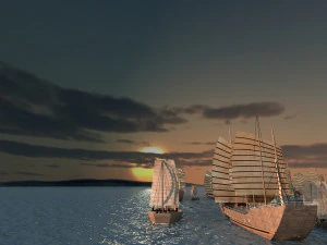 Barca a vela Modello 3D