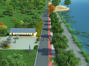 Runway around the lake 3D Model