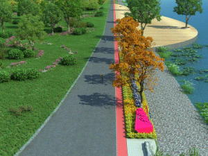 Runway around the lake 3D Model