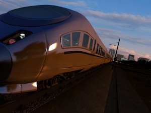 High speed rail 3D Model