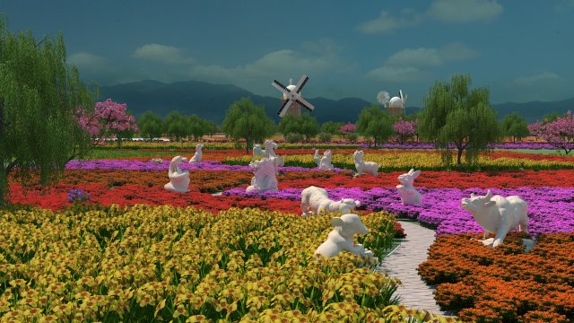 Garden 3D 模型 .c4d .max .obj .3ds .fbx .stl .blend 
