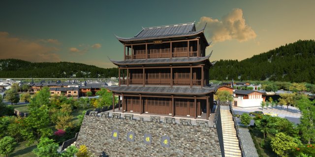 Ancient architecture 3D 모델 .c4d .max .obj .3ds .fbx .stl .blend