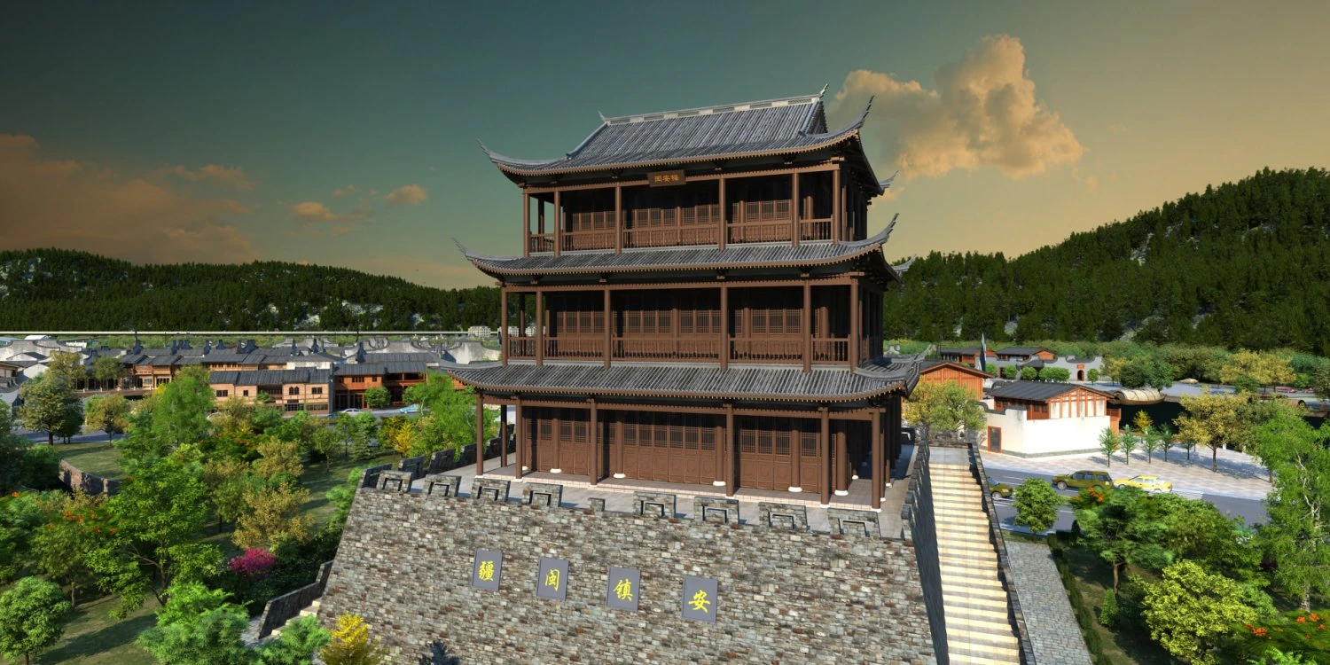 Ancient architecture 3D Model .c4d .max .obj .3ds .fbx .stl .blend 