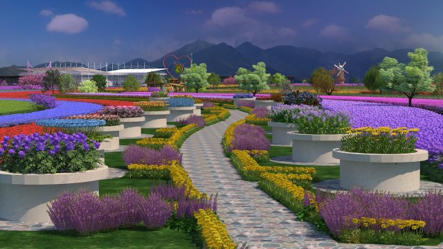 Garden 3D 模型 .c4d .max .obj .3ds .fbx .stl .blend 