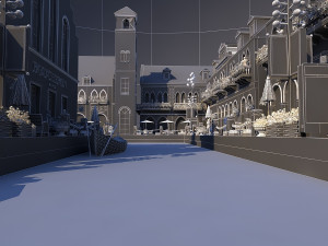 Water city Modello 3D