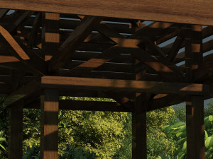Wooden road 3D-Modell