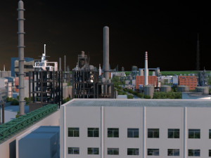 Factory building Model 3D