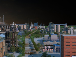 Factory building 3D Model