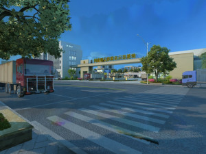 Customs building Modèle 3D