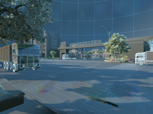 Customs building Modèle 3D