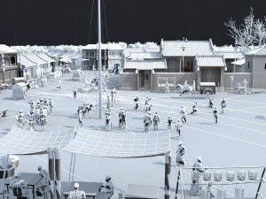 古代の建物 3Dモデル