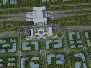 Train station Modello 3D