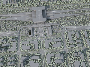 Train station Modello 3D