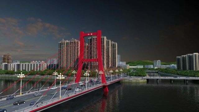 橋 3Dモデル .c4d .max .obj .3ds .fbx .stl .blend 