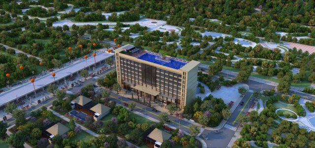 Hotel 3D Model .c4d .max .obj .3ds .fbx .stl .blend 