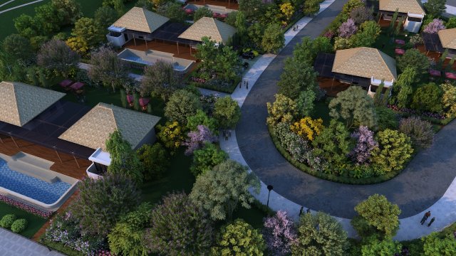 Villa Model 3D .c4d .max .obj .3ds .fbx .stl .blend 