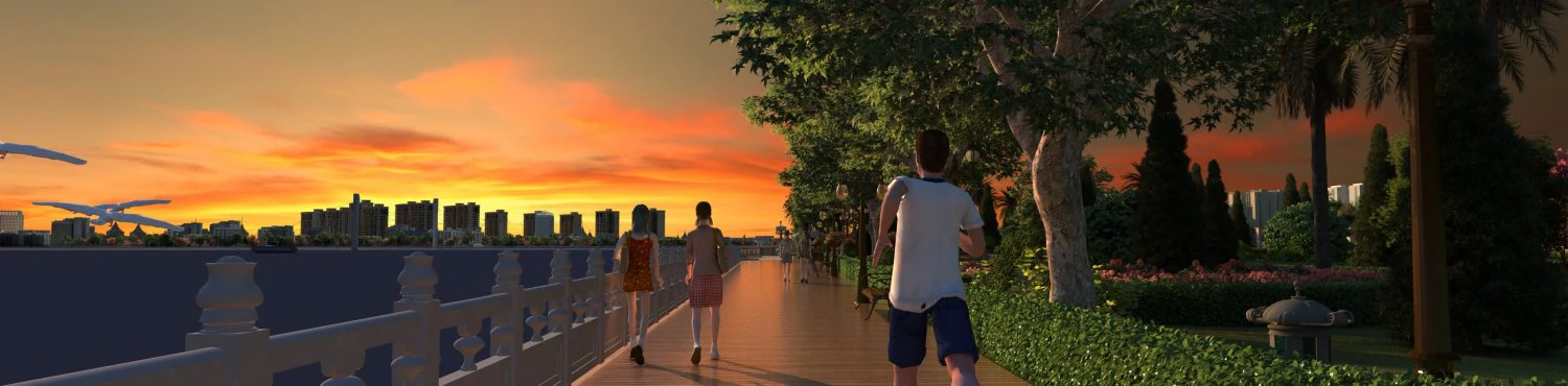 Running around the city 3D Model .c4d .max .obj .3ds .fbx .stl .blend