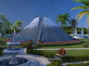 恋人たちの塔 3Dモデル