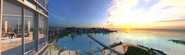 The view of the city 3D Модель .c4d .max .obj .3ds .fbx .stl .blend 