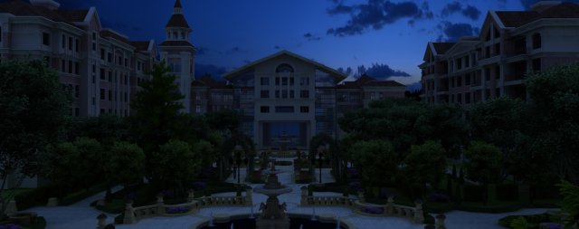 The view of the city 3D Модель .c4d .max .obj .3ds .fbx .stl .blend 