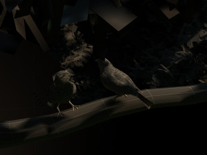 Two sparrows 3D Model